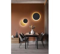 Plafoniera Drum in alluminio colore oro e nero a LED 33W 2640LM - 3000K biemissione rotazione e inclinazione 48cm