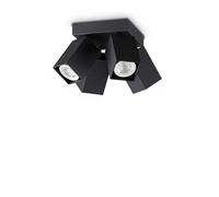 Plafoniera DYNAMITE 4 Luci GU10 Nero Dimmerabile Metallo/Alluminio Ideal Lux