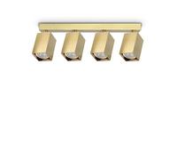 Plafoniera Dynamite 4 Luci GU10 Ottone Dimmerabile Metallo Ideal Lux