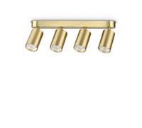 DYNAMITE FARETTO OTTONE ORIENTABILE 4 LUCI ATTACCO GU10 38,5CM LAMPADINA INCLUSA TONDO