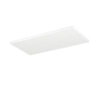 Eglo Rovito Plafoniera a LED, rotonda, per bagno, lampada da soffitto in plastica di colore bianco, luce bianca calda e fredda, IP44, 57 x 30 cm
