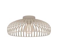 Eglo Lampada da soffitto Mogano 3, illuminazione per soggiorno e camera, in metallo beige, attacco E27, diametro 43 cm
