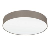 Eglo Plafoniera Pasteri 3 luci moderna in tessuto e plastica bianco/tortora attacco E27 Ø57 cm