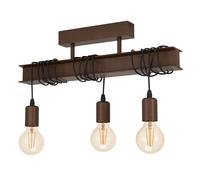 Plafoniera Eglo Townshend 4 a 3 luci 26 cm x 14 cm Marrone antico Marrone - antico