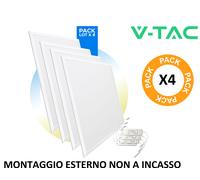 Plafoniera esterna led da soffitto 60x60cm 400 led luce naturale 4000k 230V