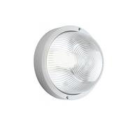 Plafoniera Esterno Contemp. Echo Tonda Termoplastica E Vetro Bianco 1 Luce E27