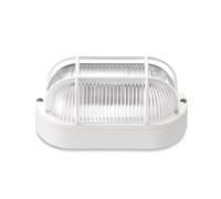 Plafoniera Esterno Contemporanea Pc Bianco Griglia 1 Luce E27 Ip44