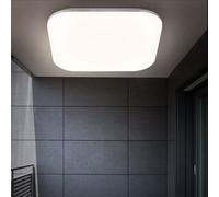 Plafoniera Esterno Lampada da Giardino Bagno Bidone Umido Bianco Argento LED L