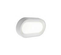 Plafoniera in termoplastico ORION PLAFONIERA OVALE Dimensioni 24,5xh13,9 cm Diffusore in termoplastico opalino 9W LED 4000K colore BIANCO BIANCO