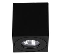 Plafoniera Esterno Moderna Quadrato Torrecola Alluminio Nero 1 Luce Gu10