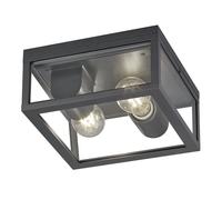 Plafoniera Esterno Parete Soffitto 2 Lampadine Antracite Garonne GD Trio