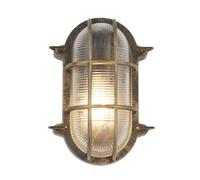 Plafoniera Esterno Vintage - Decò Paratia Alluminio Nero Oro 1 Luce E27
