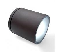 Plafoniera faretto cilindrico tondo da soffitto esterno IP54 per balconi terrazza patio androni Bagno cucina dotato attacco per lampadine GU10 (Rosso ruggine, con lampadina luce bianca fredda 6500k)