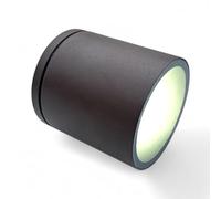Plafoniera faretto cilindrico tondo da soffitto esterno IP54 per balconi terrazza patio androni Bagno cucina dotato attacco per lampadine GU10 (Rosso ruggine, con lampadina luce bianca 4000k)