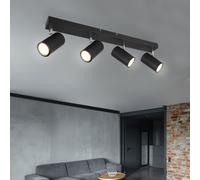 Plafoniera Faretto da Soffitto Lampada Spot Regolabile LED Soggiorno Nera [EEK: F]