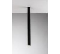 PLAFONIERA-FARETTO FLUKE TONDA NERA 1 LUCE ATTACCO GU10 5,5X5,5X75CM