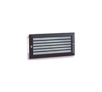 Plafoniera/Faretto incasso segnapasso per camminamenti completa di cassetta in plastica - 1xE27 (Nero Con Griglia)