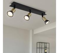 Plafoniera Faretto Lampada Spot Regolabile Lampadario Camera Letto Oro Nero [EEK: Non valutato]