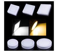 Plafoniera Faretto Pannello Soffitto Led Luce Freddo 12W Quadrato Tondo