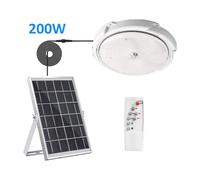 PLAFONIERA FARO LED PANNELLO SOLARE 200 W CON SENSORE CREPUSCOLARE IP65 ESTERNO
