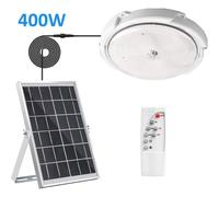 PLAFONIERA FARO LED PANNELLO SOLARE 400 W CON SENSORE CREPUSCOLARE IP65 ESTERNO