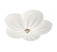 Plafoniera Francese Color Crema con Petali, Paralume Romantico in Plastica Pe Floreale e Componenti in Ferro Battuto, Plafoniera Retrò,Da Adatta per Camera da Letto, Cameretta Dei Bambini, Asilo Nido,