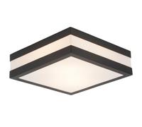 Plafoniera funzionale dal design semplice per esterni, per 2 lampadine E27, max 11 W, in acciaio inossidabile e plastica, colore: antraciteLED integrato, (2300lm, 3000K), A