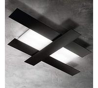 Plafoniera Gea Led Doha Pp Led Bianco Lampada Parete Soffitto Moderna, Nero