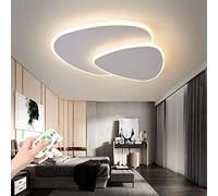 Plafoniera girevole a 360°, moderna lampada da soffitto a LED per soggiorno, camera da letto, cucina, sala da pranzo, paralume in metallo acrilico, 3000K-6000K/dimmerabile/con telecomando, b
