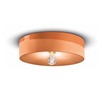 Plafoniera Grande Vintage Decò Pi Ceramica Arancio Pesca 1 Luce E27