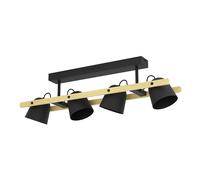 EGLO connect Plafoniera LED Hornwood-Z, a 4 luci, nero EGLO