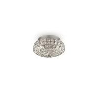 Plafoniera Contemporanea King Metallo-Cristallo Cromo 3 Luci G9 3W 3000K