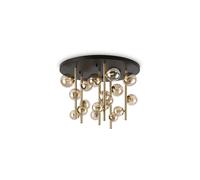 Plafoniera Contemporanea Perlage Metallo Nero 18 Luci G9 15W 3000K Ip20