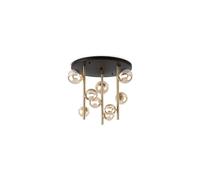 Plafoniera Contemporanea Perlage Metallo Nero 9 Luci G9 15W 3000K Ip20
