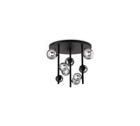 Plafoniera Contemporanea Perlage Metallo Nero 9 Luci G9 15W 3000K