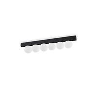 Plafoniera Contemporanea Ping Pong Metallo Nero Led Integrato 18W 3000K Ip20
