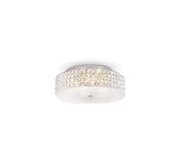 Plafoniera Contemporanea Roma Metallo-Cristallo Cromo 6 Luci 3W 3000K Luce Calda