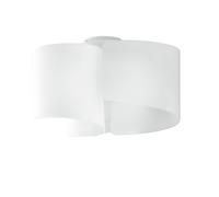 PLAFONIERA IMAGINE BIANCA 3 LUCI ATTACCO E27 47X28CM VETRO E ALLUMINIO