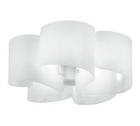 PLAFONIERA IMAGINE BIANCA 5 LUCI ATTACCO E27 63X29,5CM VETRO E ALLUMINIO