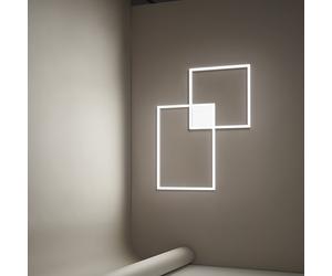 Plafoniera In Alluminio Industrial Cross Colore Bianco Led
