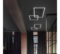 Plafoniera In Alluminio Industrial Cross Nero Led