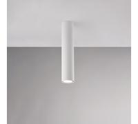 Plafoniera in Ferro Laccato Bianco Dag Ø8xH30 cm, Bianco, 1 X GU10 - 35 Watt Max