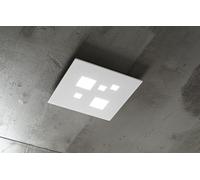 Plafoniera in metallo verniciato bianco e acrilico SQUARED 6390 B LN