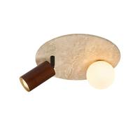 Plafoniera in Pietra Regolabile, faretto da soffitto, lampade da soffitto per Camera da Letto, corridoio, Ingresso, Paralume a Globo in Vetro