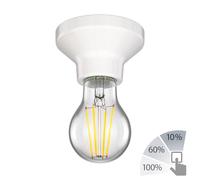 Plafoniera in porcellana E27 Elektra rotonda bianca 90mm + lampada LED 6,9W