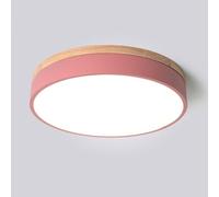Plafoniera in Stile Nordicoaron, Moderna Plafoniera a Led Dimmerabile con Telecomando,Da da Soffitto Minimalista in Legno a Filo Soffitto per Camera da Letto, Soggiorno, Cucina e Corridoio./Rosa/23 cm