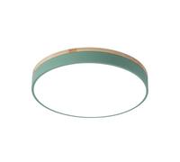 Plafoniera in Stile Nordicoaron, Moderna Plafoniera a Led Dimmerabile con Telecomando,Da da Soffitto Minimalista in Legno a Filo Soffitto per Camera da Letto, Soggiorno, Cucina e Corridoio./Verde/50 c