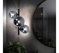 Lampada A Soffitto LED Metallo Luce Nero Vetro Soggiorno Camera da Letto Luce