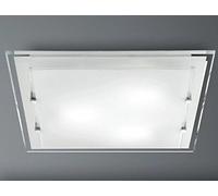 Plafoniera in Vetro Moderna 4 Luci Design soffitto quadrata 50 cm Perenz Frame