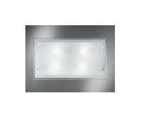 Plafoniera In Vetro rettangolare Moderna 4 LUCI 70x40 Cm FRAME Di PERENZ Design